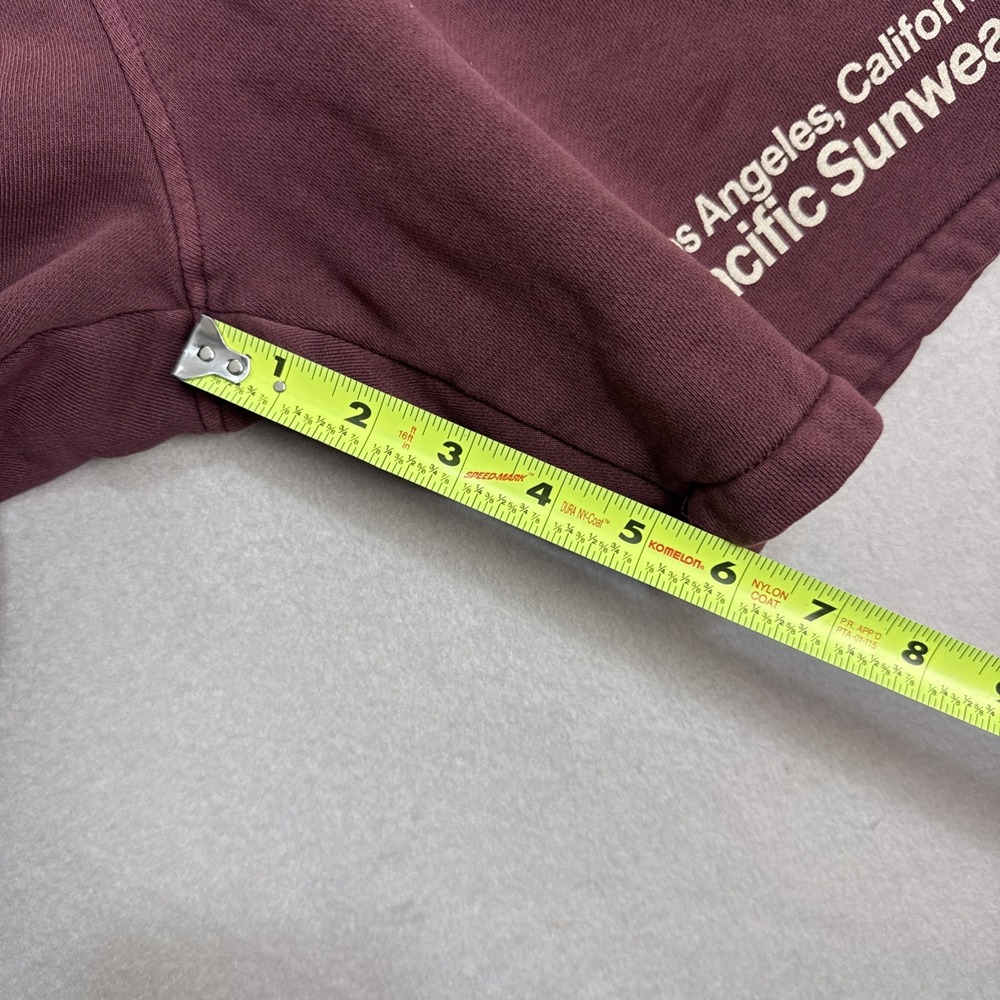 Pacsun Pacific Sunwear Patterns Sweat Shorts Burgundy‎ Men's Size M - Picture 8 of 8